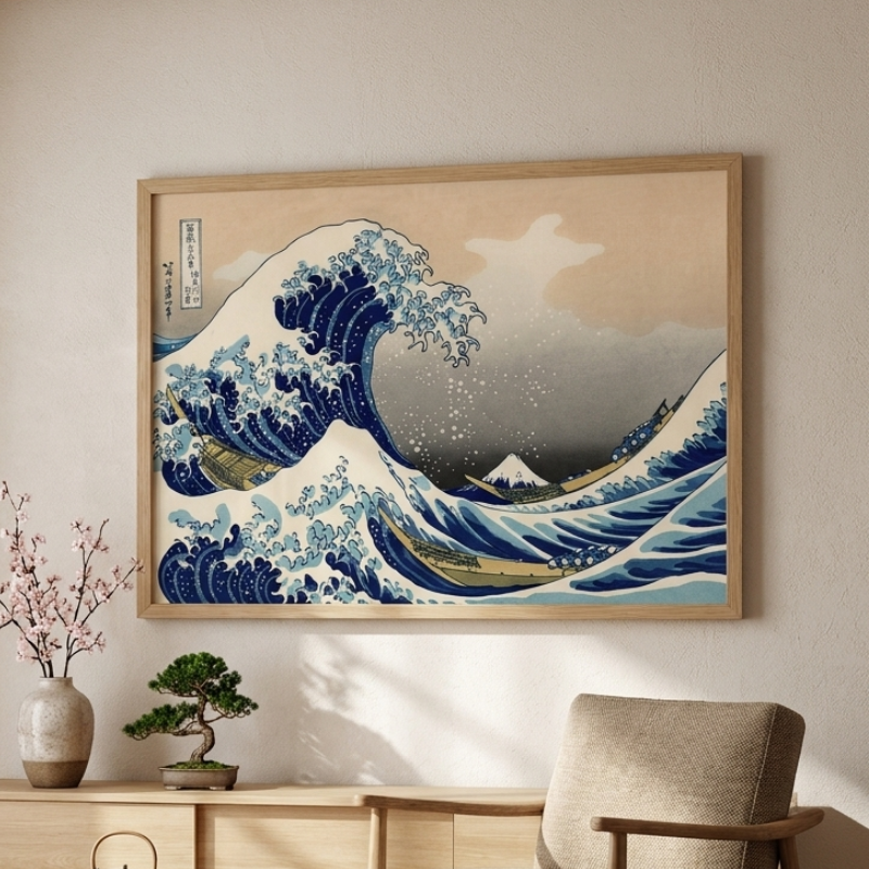The Great Wave off Kanagawa Woodblock Print