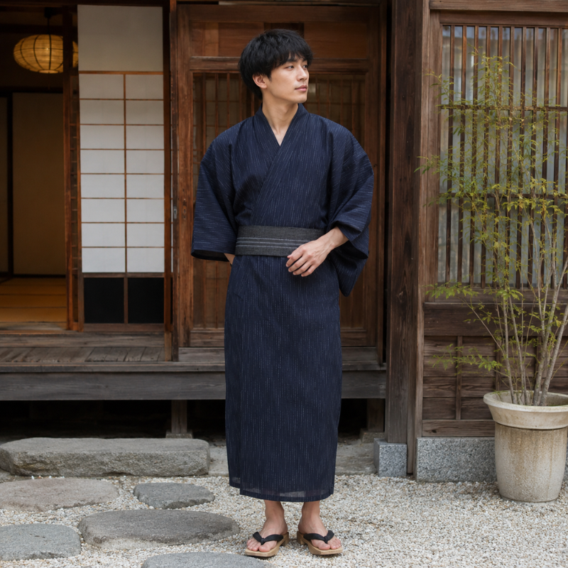 Blue Navy Yukata for Men