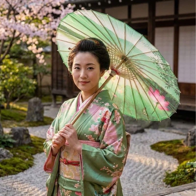 Japanese Lotus Umbrella