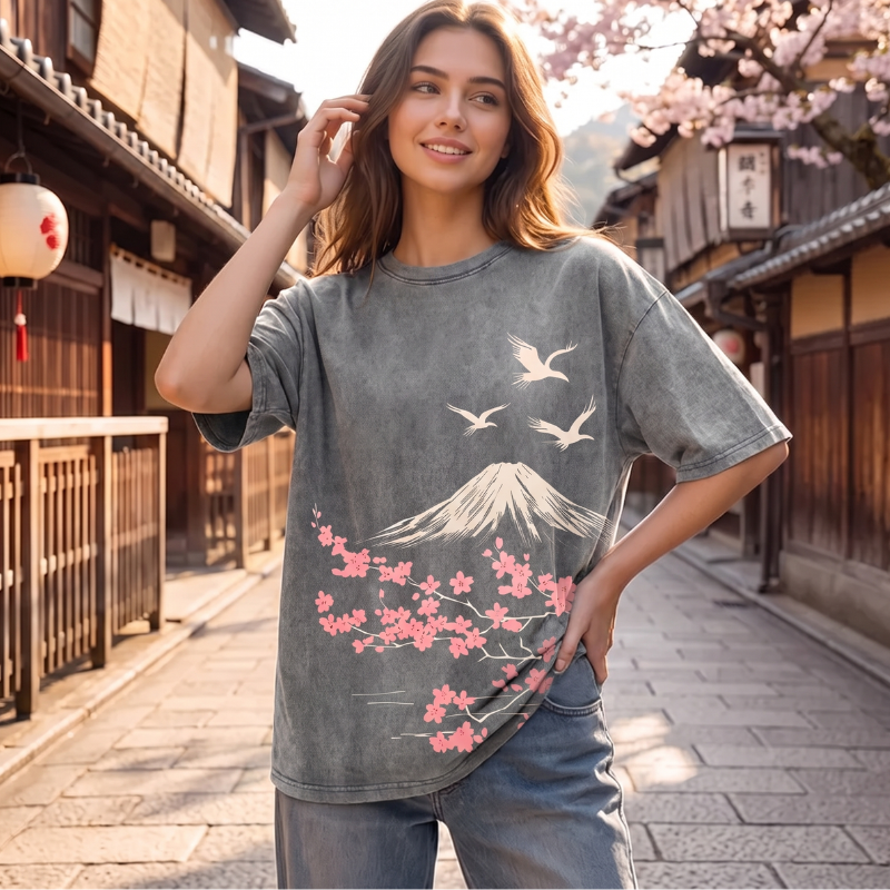 Mount Fuji Cherry Blossom T-shirt
