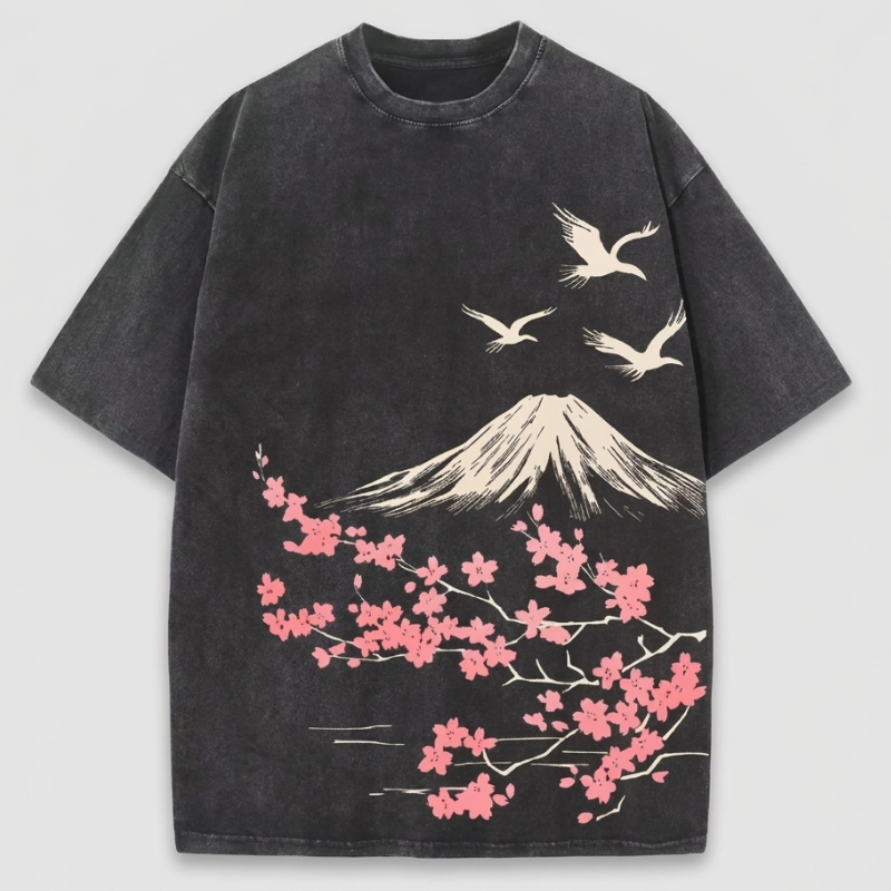 Mount Fuji Cherry Blossom T-shirt