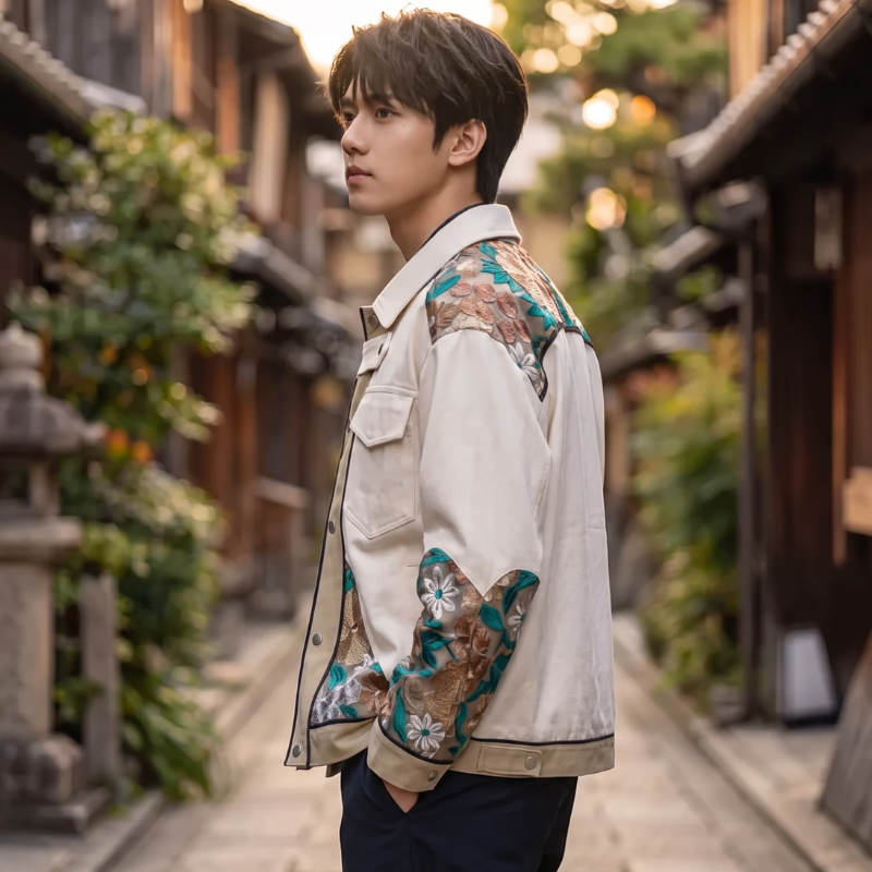 Floral Trucker Jacket