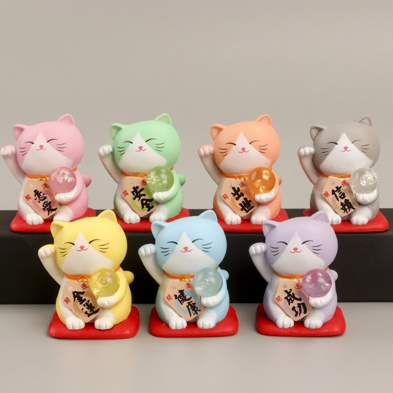 Multicolor Maneki Neko Set
