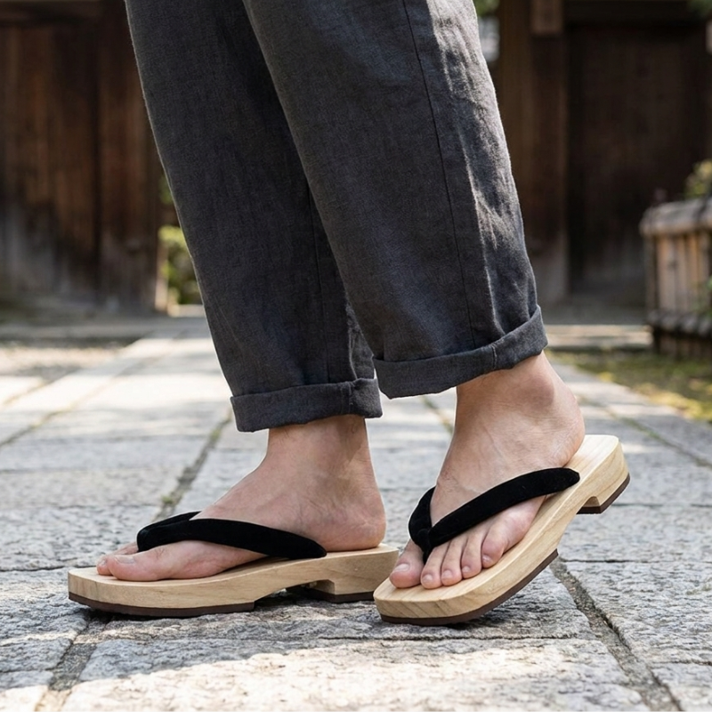 Men Japanese Geta Sandals