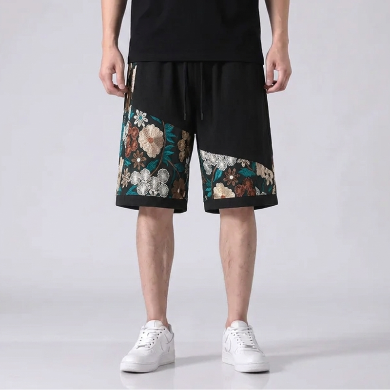 Embroidered Floral Shorts