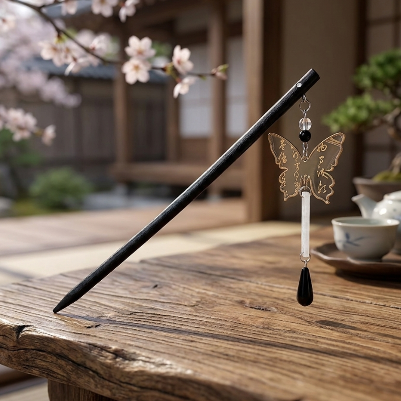 Butterfly Kanzashi Hair Stick