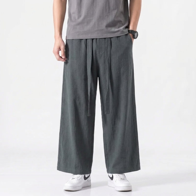 Hakama-Style Wide Leg Pants