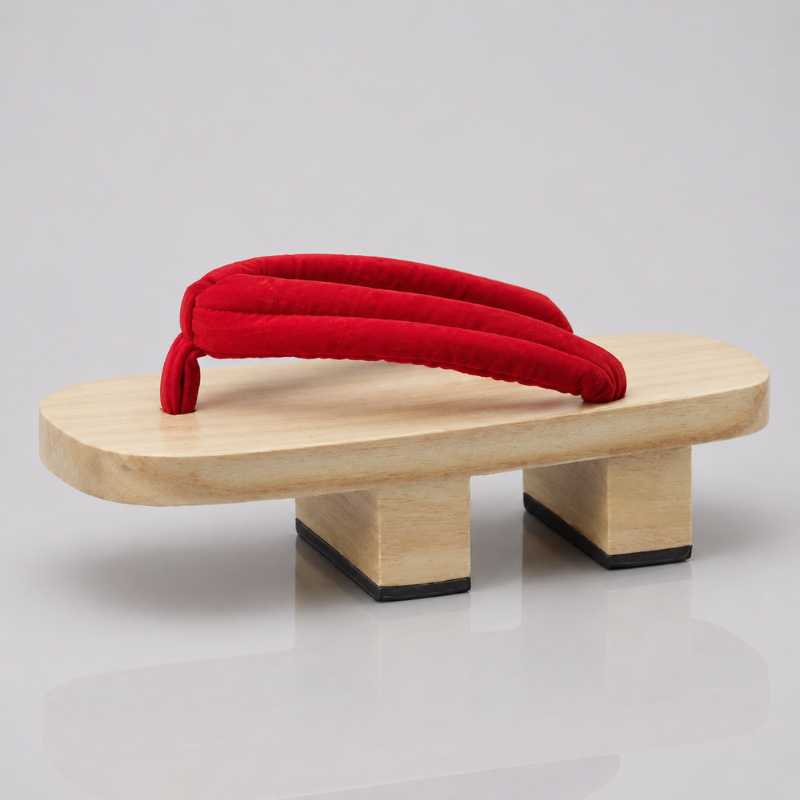 Traditional Red Geta Sandals