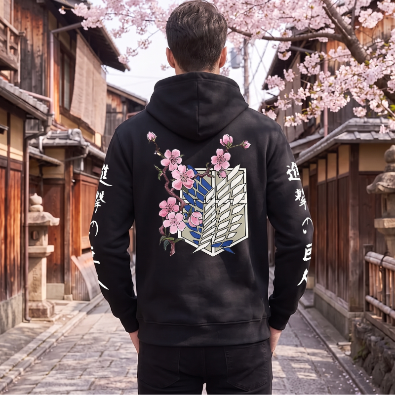 Attack on Titan Cherry Blossom Hoodie