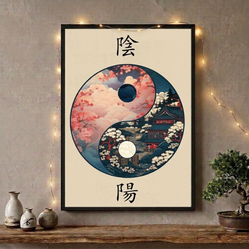 Yin Yang Japanese Painting