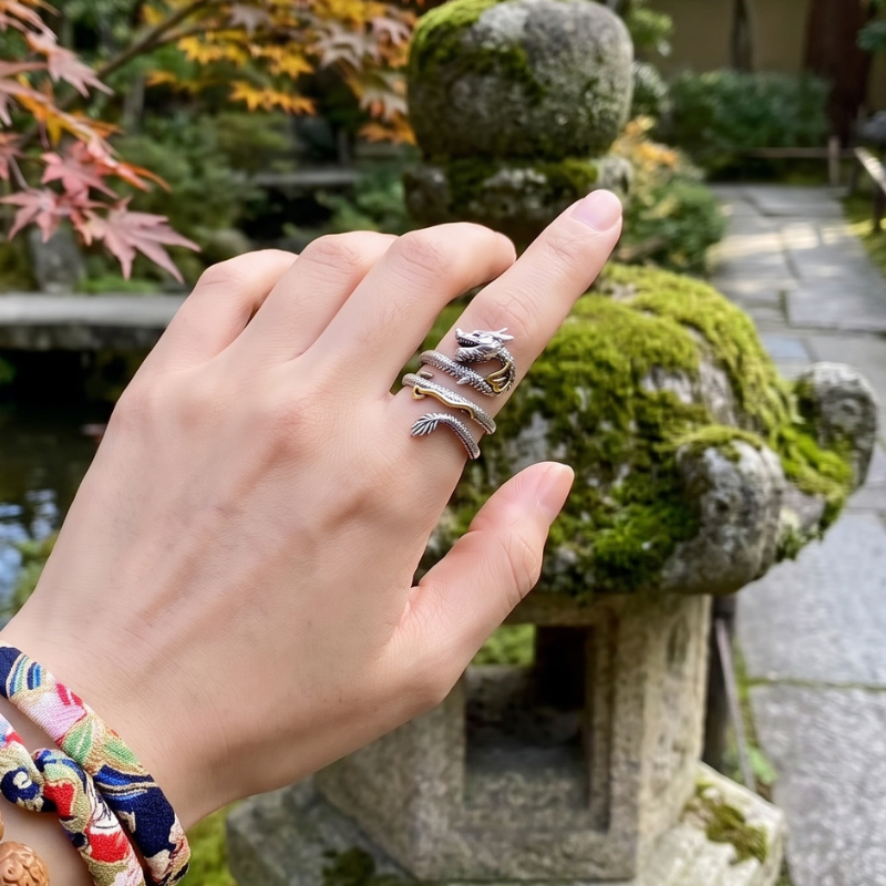 Japanese Dragon Wrap Ring