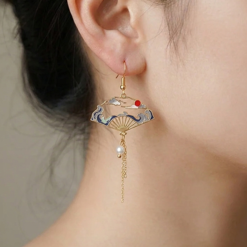 Gold Wave Earrings