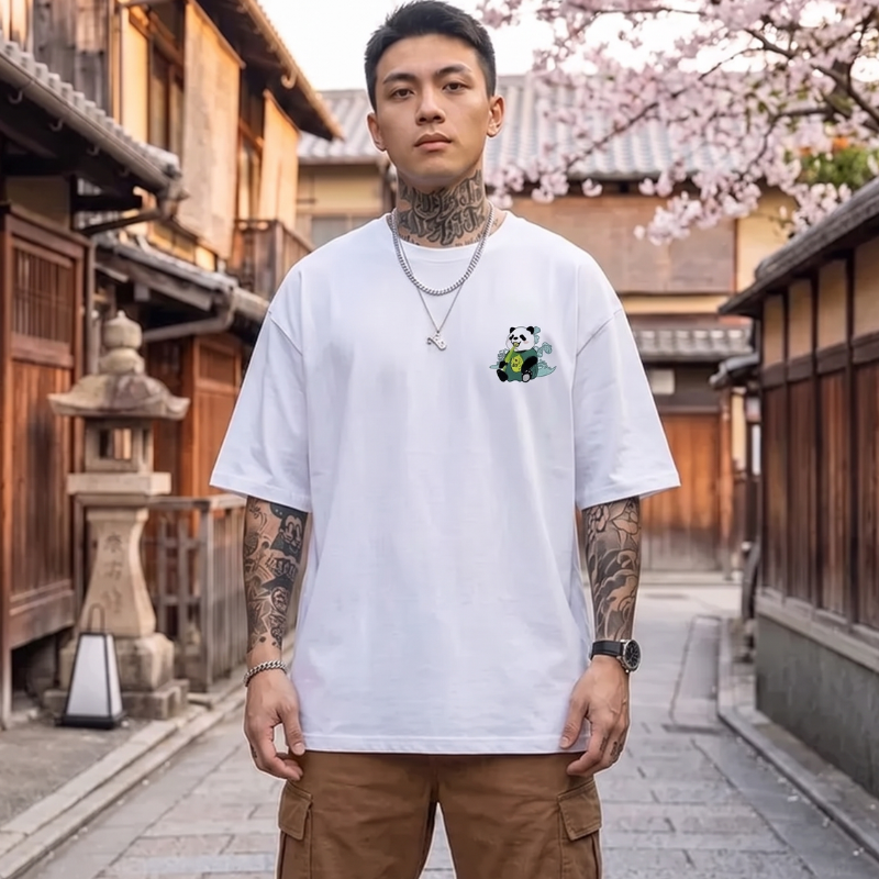 Panda Eat Bamboo Oversized T-shirt