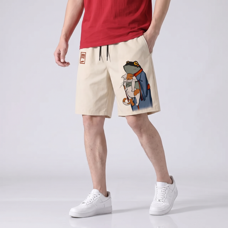 Japanese Frog Art Print Shorts