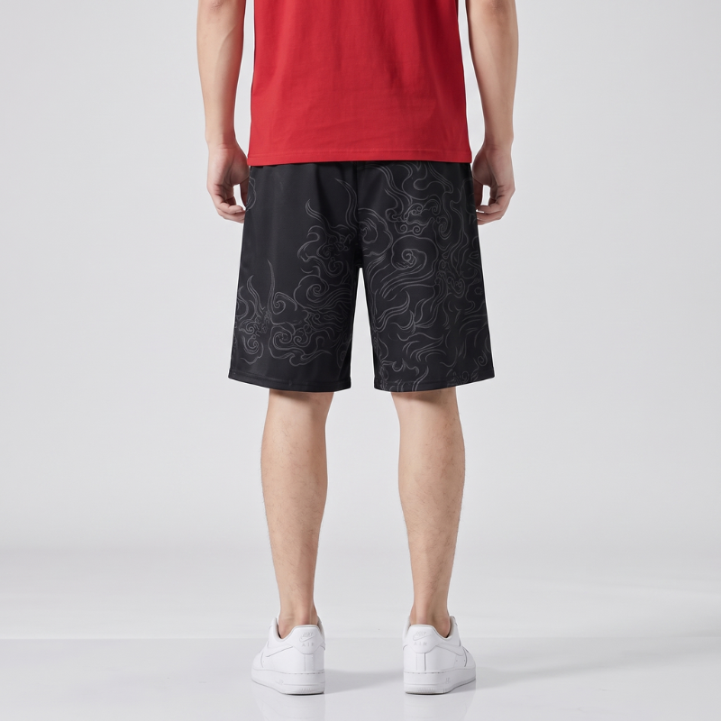 Japanese Dragon Print Shorts
