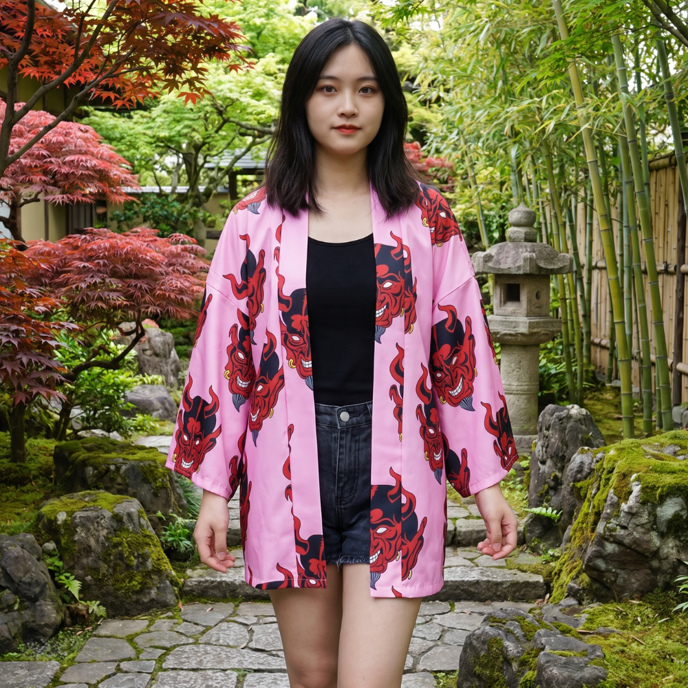Oni Mask Kimono Jacket