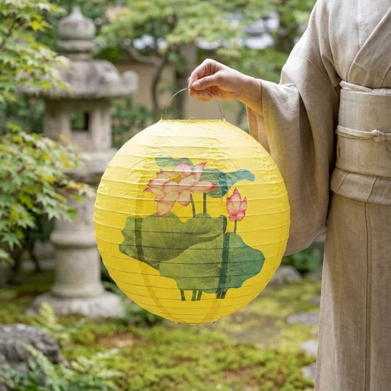 Lotus Flower Paper Lantern Lamp