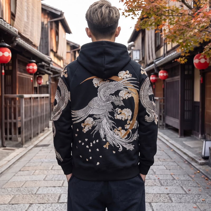 Japanese Dragon Streetwear Hoodie