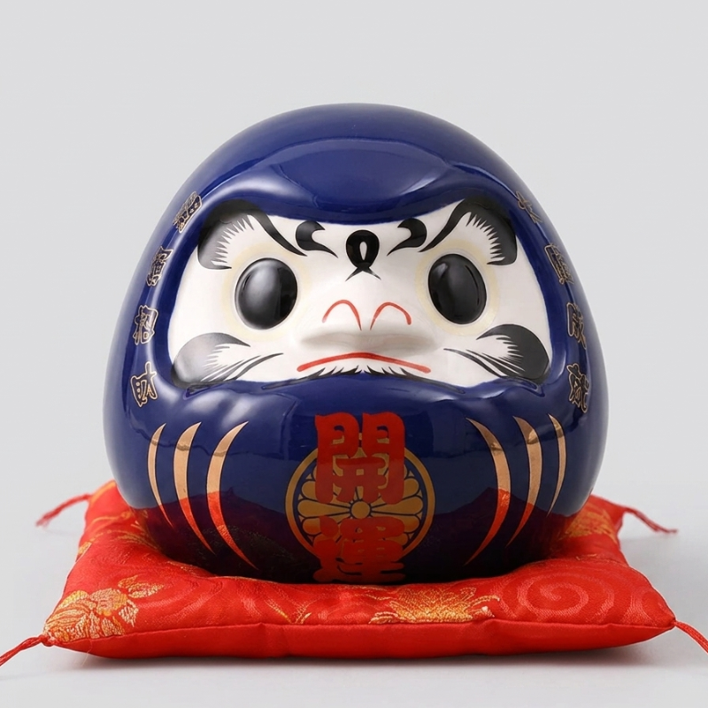 Blue Daruma Doll