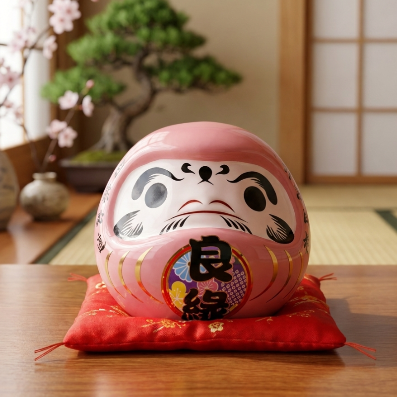Pink Daruma Doll