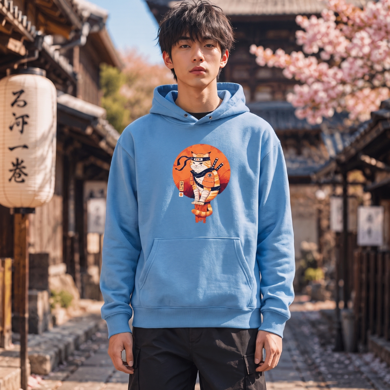 Ninja Cat Samurai Hoodie