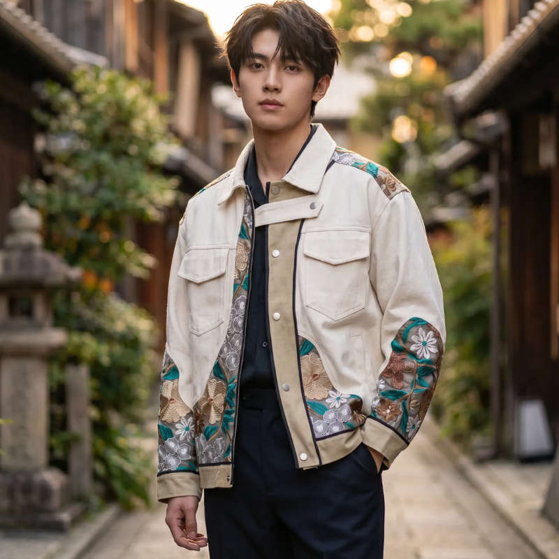 Floral Trucker Jacket