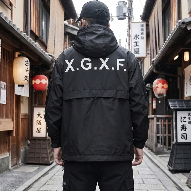 Techwear Cargo Anorak Jacket