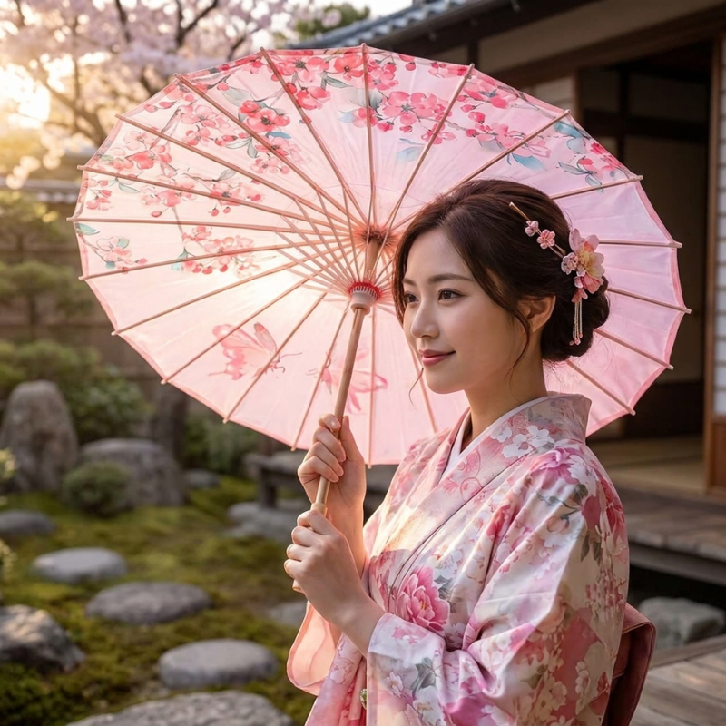 Butterfly Sakura Umbrella