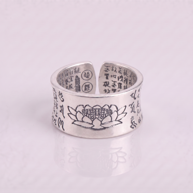 Lotus Heart Sutra Ring