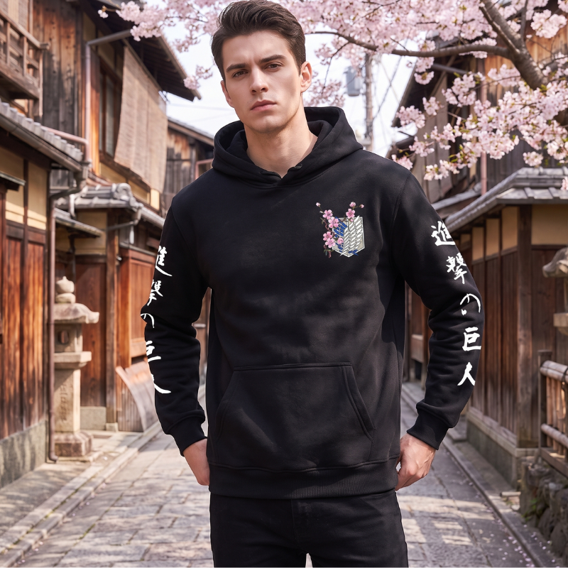 Attack on Titan Cherry Blossom Hoodie