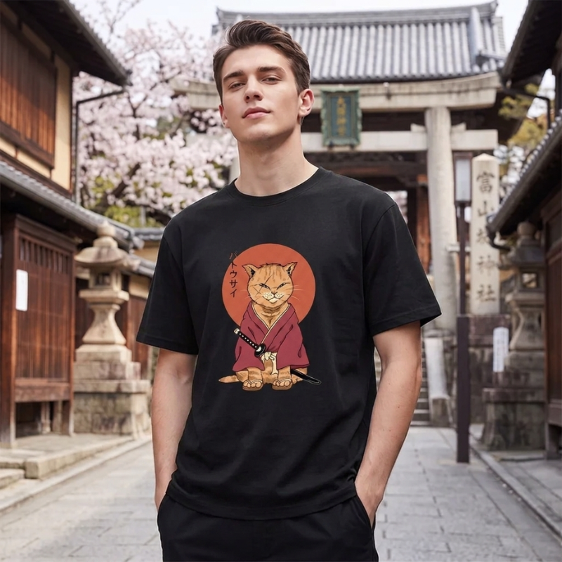 Samurai Cat T-shirt