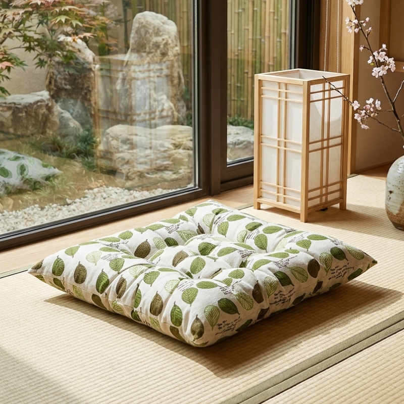 Green Leaf Zabuton Cushion