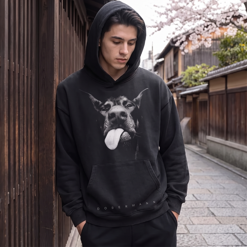 Vintage Washed Dobermann Hoodie