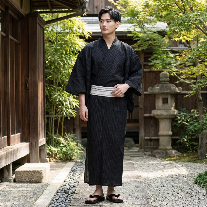 Striped Japanese Yukata