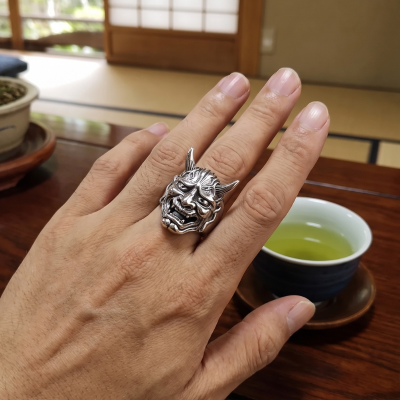 Japanese Hannya Mask Ring