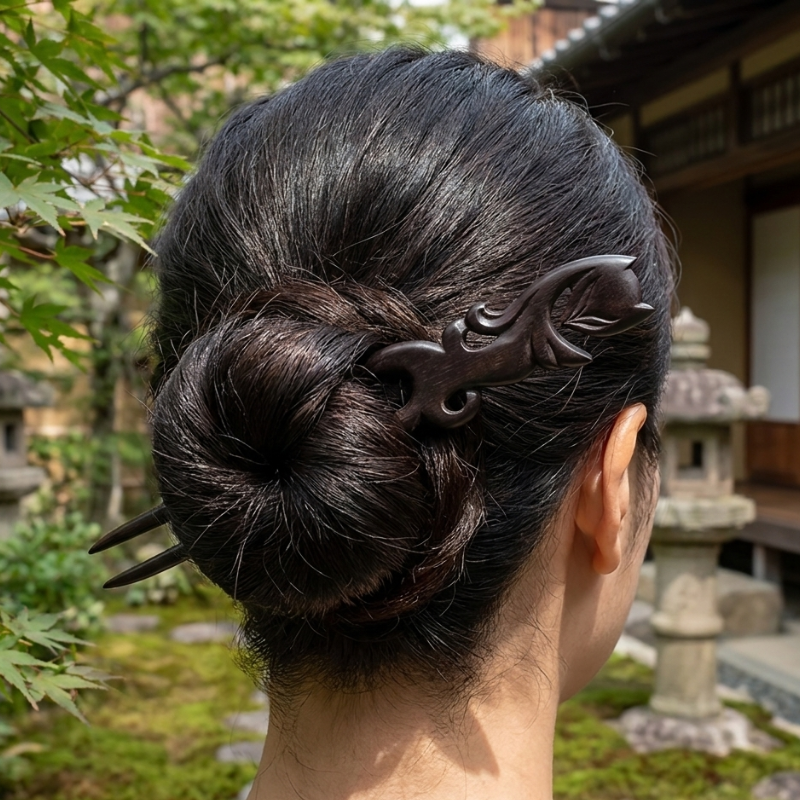 Japanese Wooden Hair Stick