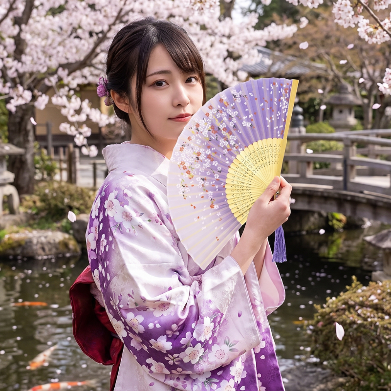 Purple Japanese Fan