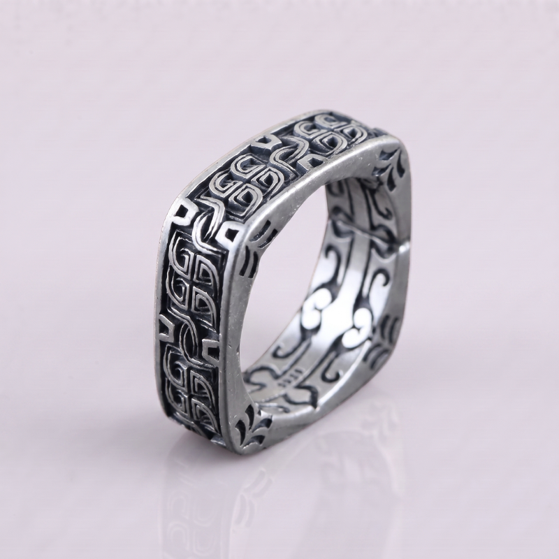 Japanese Geometric Pattern Ring