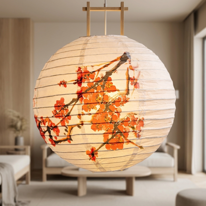 Cherry Blossom Paper Lantern Lamp