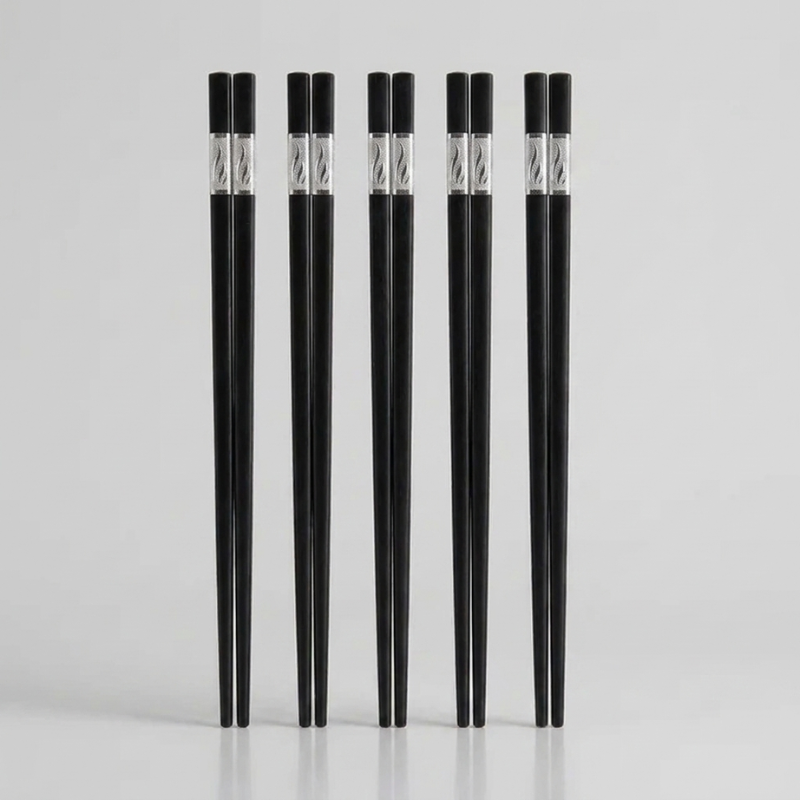 Black and Silver Chopsticks