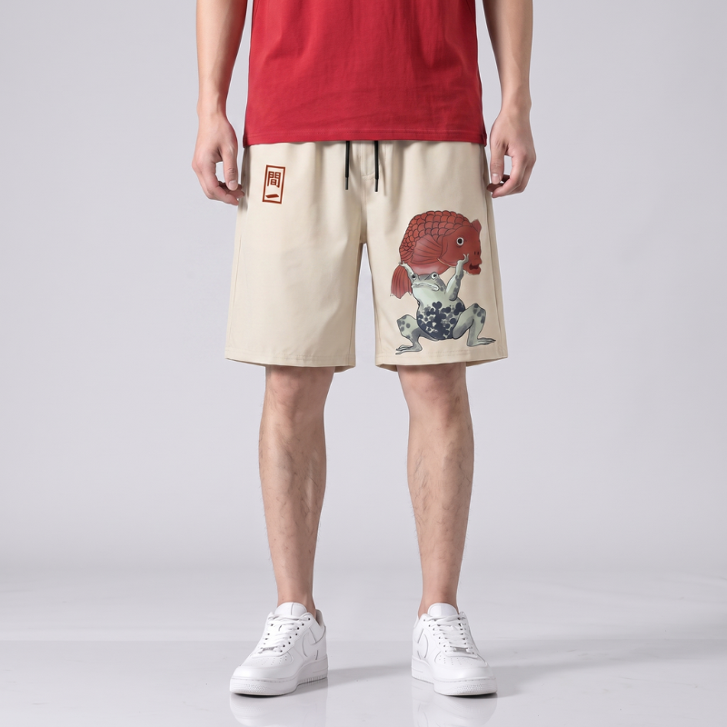 Japanese Frog Art Print Shorts