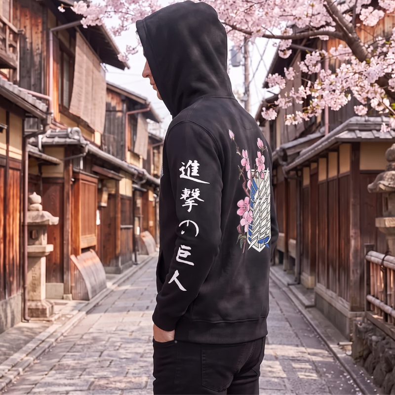 Attack on Titan Cherry Blossom Hoodie