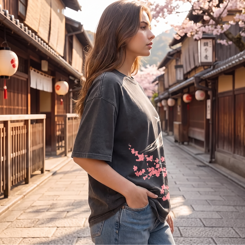 Mount Fuji Cherry Blossom T-shirt