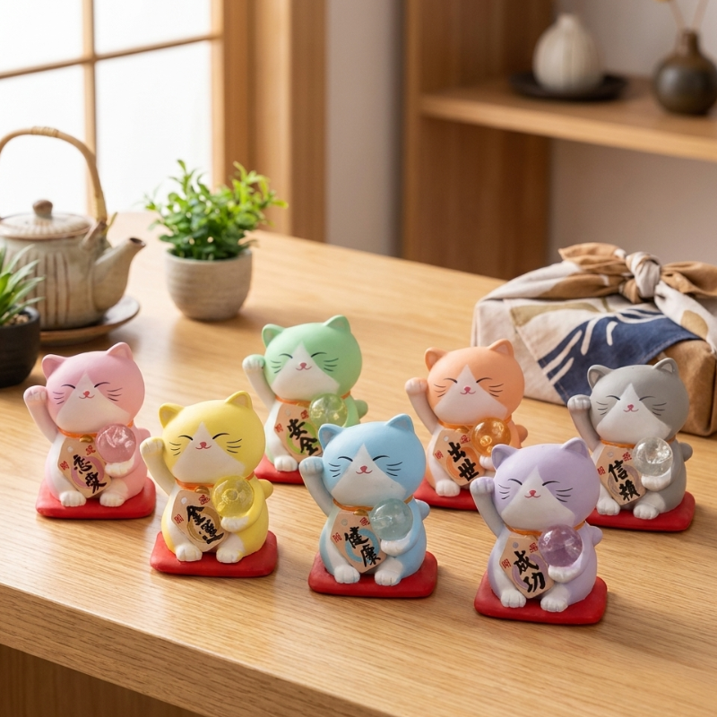 Multicolor Maneki Neko Set