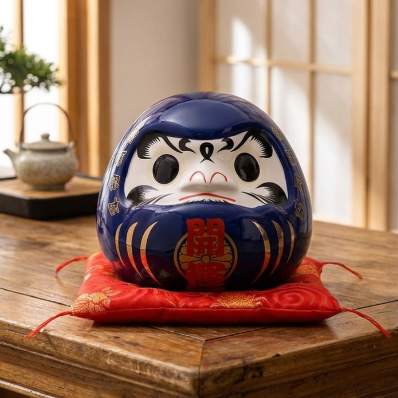 Blue Daruma Doll