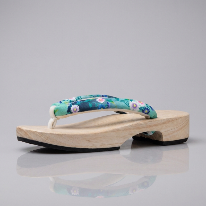 Japanese Green Geta Sandals