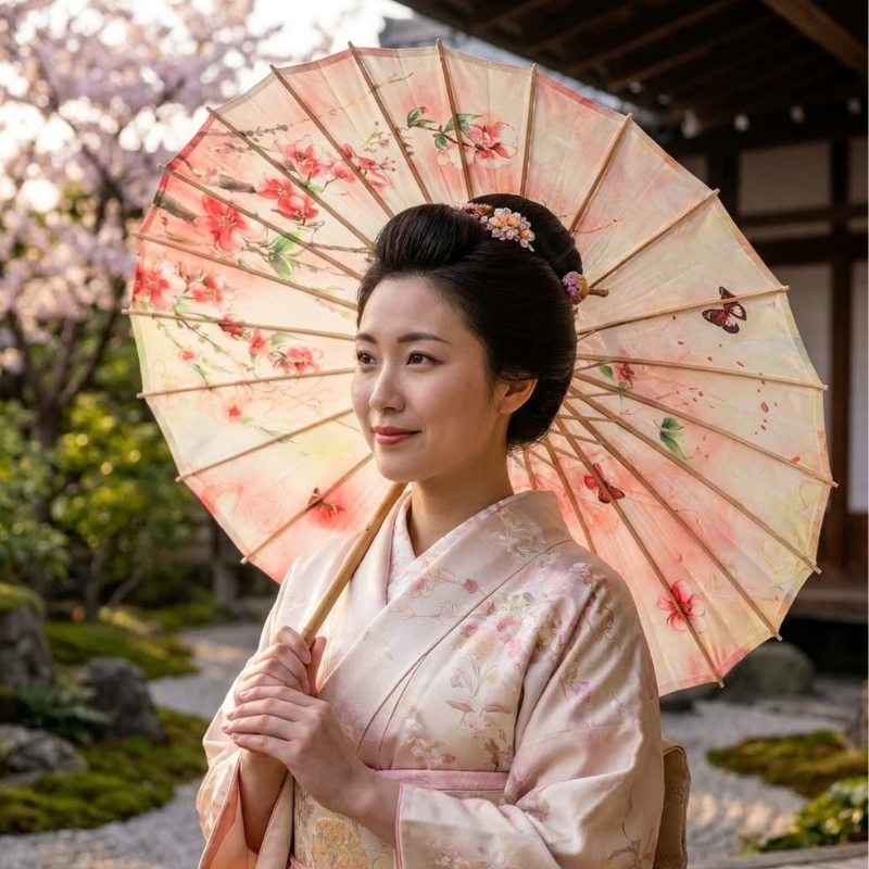Sakura Butterfly Umbrella