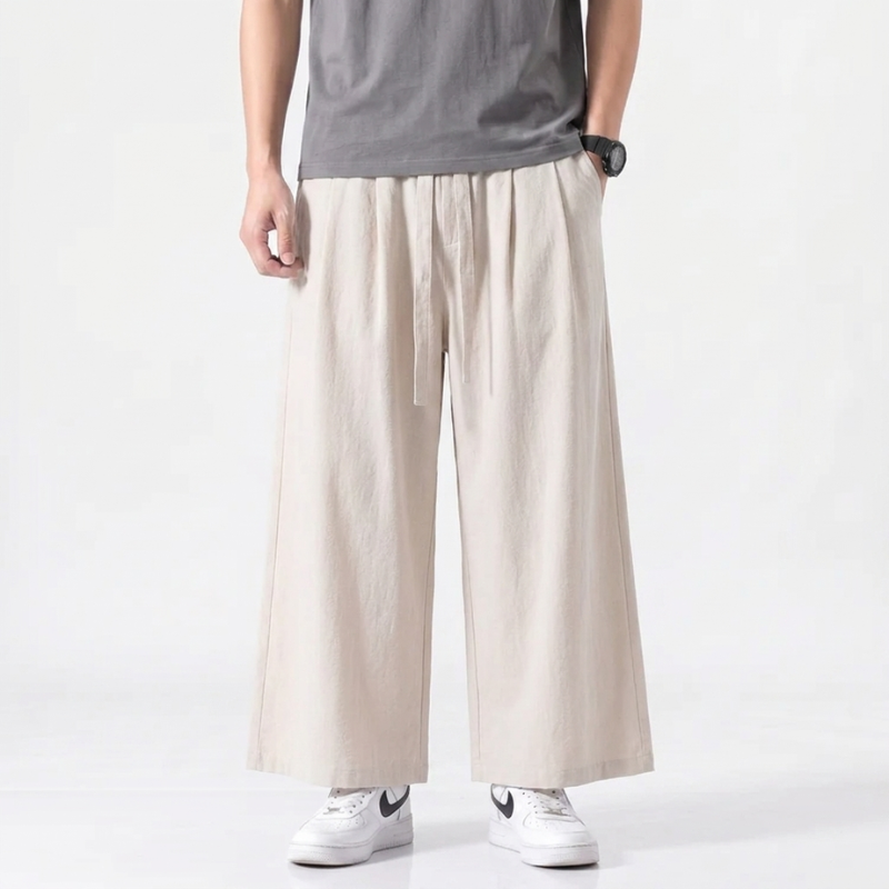 Hakama-Style Wide Leg Pants