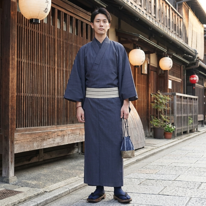 Blue Yukata for Men