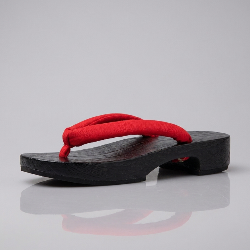 Red Japanese Geta Sandals